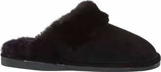 Old Friend Footwear Womens Scuff Slipper In Black/grey