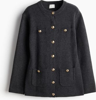 H&M Cardigan mit Knöpfen - Grau