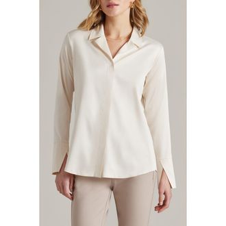 Rhone Notch Collar Party Blouse in Cream at Nordstrom Rack, Size Small