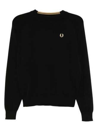 Fred Perry logo-embroidered sweatshirt - Black