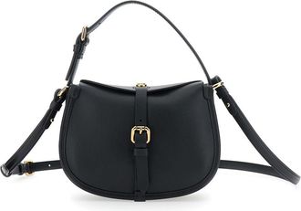 Etro pony Mini Black Crossbody Bag With Removable Shoulder Strap And Belt With Buckle On The Front In Leather Woman