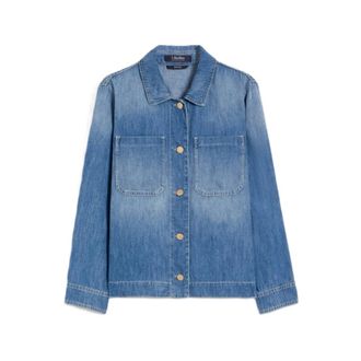 Max Mara Denim Shirts, female, Blue, Size: XS Galante Denim Jacket