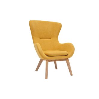Miliboo Sill&oacute;n N&oacute;rdico Tejido Efecto Terciopelo Y Madera Eskua