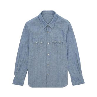 Fortela Denim Shirts, male, Blue, Size: M Smith Chambray Texan Shirt