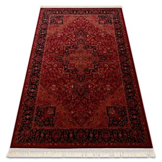RugsX Rugsx - Orient Y307 Alfombra Burdeos / Negra Marco, Cl&aacute;sico, Ornamento, Con Flecos Red 200x290 Cm