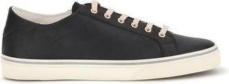 Brunello Cucinelli Black Calf Leather Bos Taurus Low Top Mens Sneakers