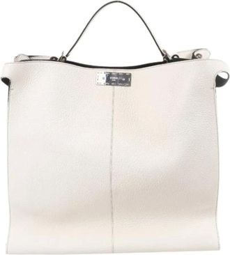 Fendi Pre-owned Handbags, female, White, Size: ONE SIZE Pre-owned Peekaboo X-Lite