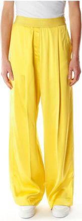 Stine Goya Wide Broeken - Dames - Wijde Broeken - Geel - XL - Broeken
