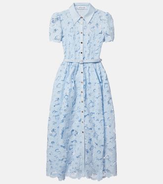 Self Portrait Belted lace shirt dress