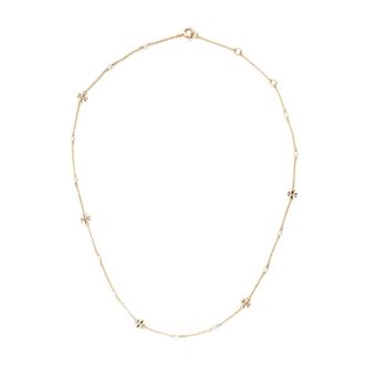Tory Burch Accessoires, Dames, Geel, ONE Size, Delicate Kira Parel Ketting