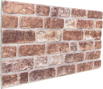 vidaXL Paneles De Pared 10 Uds. 100 X 50 Cm Marr&oacute;n Espuma Eps Vidaxl