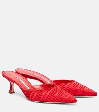 Manolo Blahnik Carolyne 50 satin muels