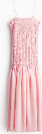 H&M Gesmoktes Maxikleid - Pink
