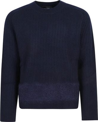 Dsquared2 Stijlvolle Gebreide Trui voor Mannen - Heren - Ronde hals truien - Blauw - L - Truien & Vesten