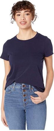 Madewell Northside Vintage T-Shirts Womens Clothing Juniper Berry : LG (Womens 10-12), Cotton