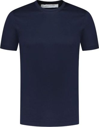Gran Sasso T-shirt met korte mouwen - Heren - T-shirts - Blauw - 3XL - Katoen - Tops