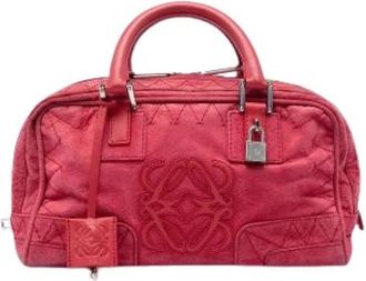 Loewe Pre-owned Amazona 28 - Dames - Vintage Handtas - Rood - ONE Size - Leer - Vintage