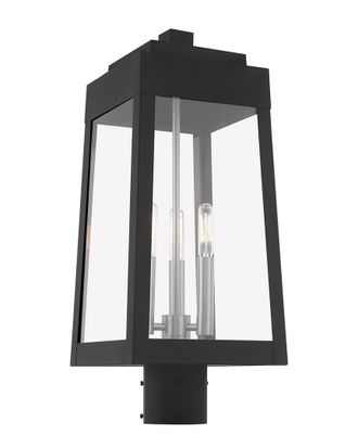 Livex Lighting Livex Oslo 3 Lt Black Outdoor Post Top Lantern