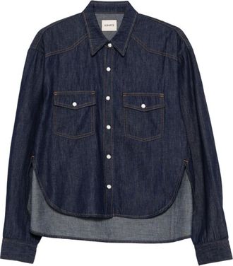 Khaite Blue Relaxed Solid Shirt
