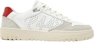 P448 Mason White/Red Sneakers - Dames - Sneakers - Wit - 40 EU - Leer - Schoenen