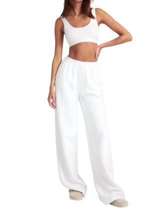 SPRWMN Baggy Athletic Sweatpants In White