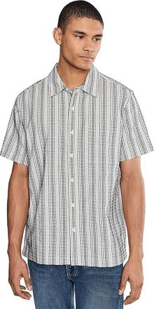 Liverpool L.A. Short Sleeve Button Up Shirt Mens Jacket Offwhite/ Navy : 2XL, Cotton/Polyester