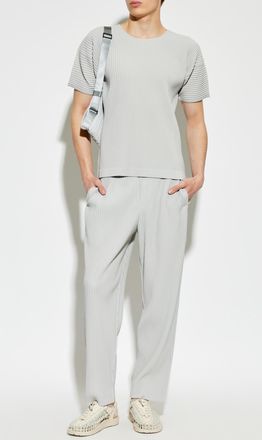 Homme Pliss&eacute; Issey Miyake Pleated T-shirt, Mens, Grey
