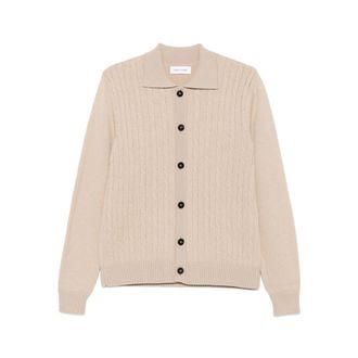 Ernest W. Baker Cable-knit Collared Cardigan