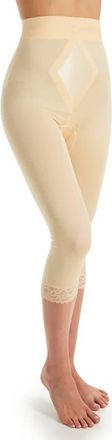 Rago High Waist Capri Pant Liner with Tummy Control in Beige at Nordstrom, Size X-Large