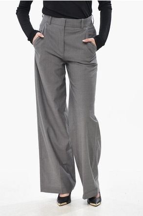 Kenzo Wool Palazzo Pants With Concealed Closure size 40