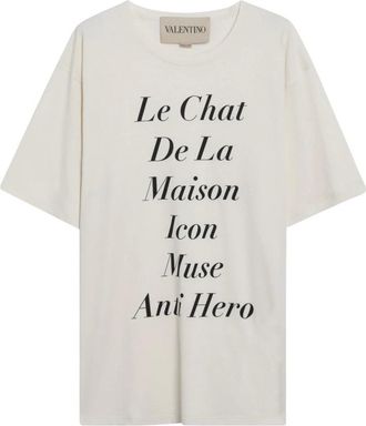 Valentino Garavani Heren, Tops, Wit, Maat: S Katoen