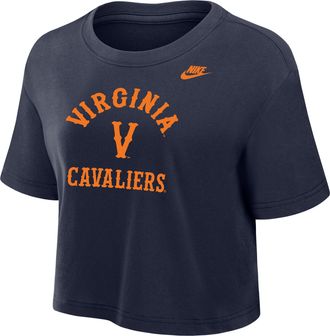 Nike Virginia Cavaliers Nike Womens Dri-FIT Cropped T-Shirt in Blue | W11840P404UNVA-NVY
