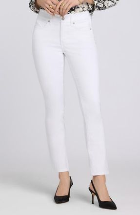 NYDJ Sheri Waist Match Ankle Slim Jeans in Optic White at Nordstrom, Size Xx-Small