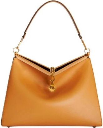 Etro Vela Grande leren schoudertas - Dames - Schoudertassen - Bruin - ONE Size - Leer - Tassen
