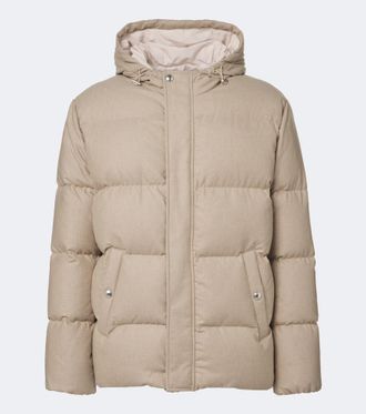 Eleventy Chaqueta acolchada de lana, seda y cachemir