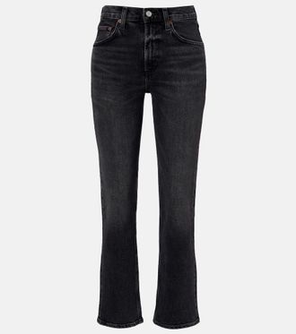 A Gold E Jeans rectos cropped Ren de tiro alto