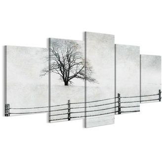 OEM Cuadro Sobre Lienzo Italiano De 100 X 50 Cm, Pent&aacute;ptico - Estilo Minimalista - Naturaleza Cuadro Sobre Lienzo Italiano De 200 X 100 Cm, Pent&aacute;ptico - E