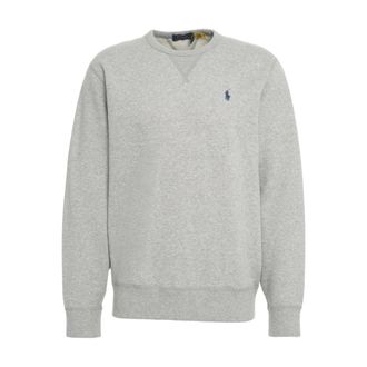Polo Ralph Lauren Sweatshirts, male, Gray, Size: XL Classic Crew Neck Sweatshirt Grigio