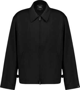 Yohji Yamamoto Verfijnde wollen blouson - Heren - Zomerjassen - Zwart - M - Wol - Jassen
