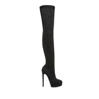 Casadei Over-knee Boots, female, Black, Size: 10 1/2 US Flora Over-the-Knee Boots