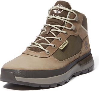 Timberland Schn&uuml;rboots TIMBERLAND FIELD TREKKERMID LACE UP SNEAKER, Herren, Gr. 41,5, md grau nubuck w dk braun, Leder, Schuhe Schn&uuml;rboots, Winterschuhe, Sneaker