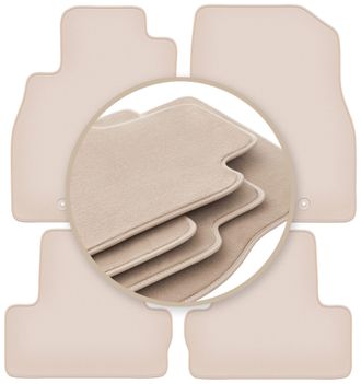OEM Alfombrillas Beige Premium Para: Opel Ampera I Hatchback 2012-2017