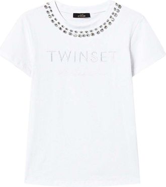 Twin-Set logo-embroidered T-shirt - White