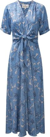Karmamia Kleedjes, Dames, Blauw, S, Midi Jurken