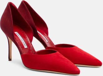 Manolo Blahnik Taylerbinu 90 suede pumps