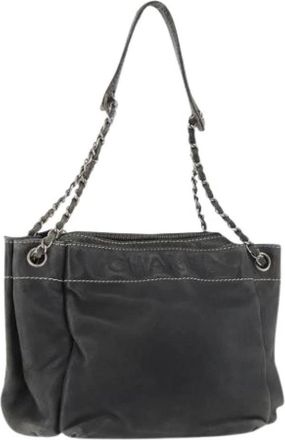 Chanel Pre-owned Vintage Schoudertas - Dames - Vintage Schoudertas - Zwart - ONE Size - Leer - Vintage