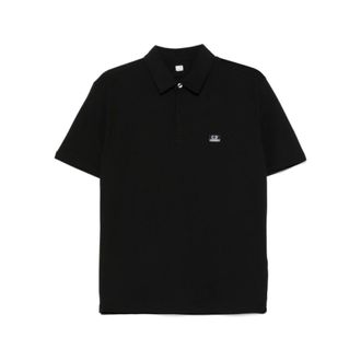 C.P. Company Black Logo Polo T-shirts and Polos - male - C.P. Company - Polo Shirts - Black - 2XL - Tops