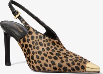 Michael Kors Kasia Cheetah Print Calf Hair Slingback Pump