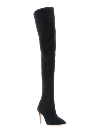 Casadei Womens Boots Julia Black Suede Stretch