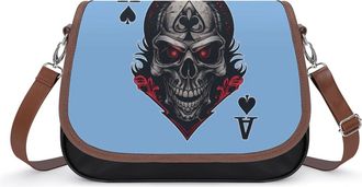 Generic Poker Aces of Spades Crossbody Bags for Women Shoulder Messenger Bag Purse Handbags
